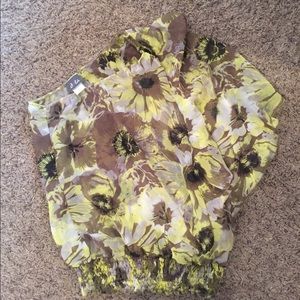 Sheer one sleeve top